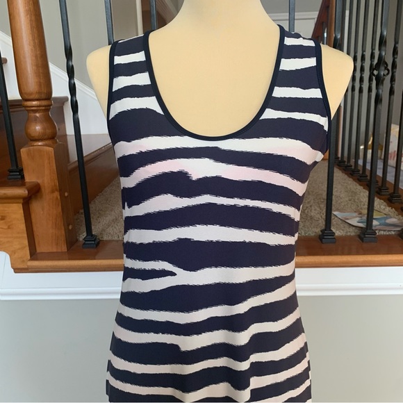 Calvin Klein Maxi Dress | Racerback | Navy / White - Picture 3 of 5